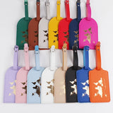 1Set PU Leather Flip Luggage Tag Light Soft