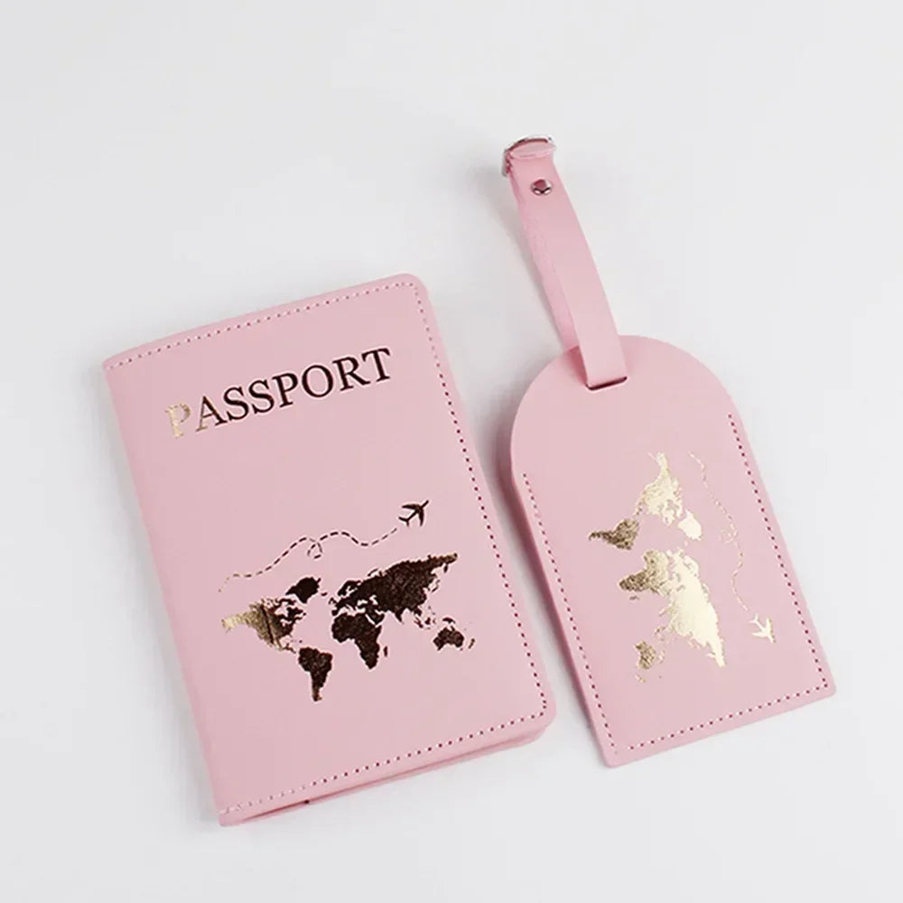 1Set PU Leather Flip Luggage Tag Light Soft