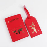 1Set PU Leather Flip Luggage Tag Light Soft