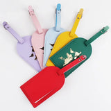 1Set PU Leather Flip Luggage Tag Light Soft