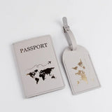 1Set PU Leather Flip Luggage Tag Light Soft