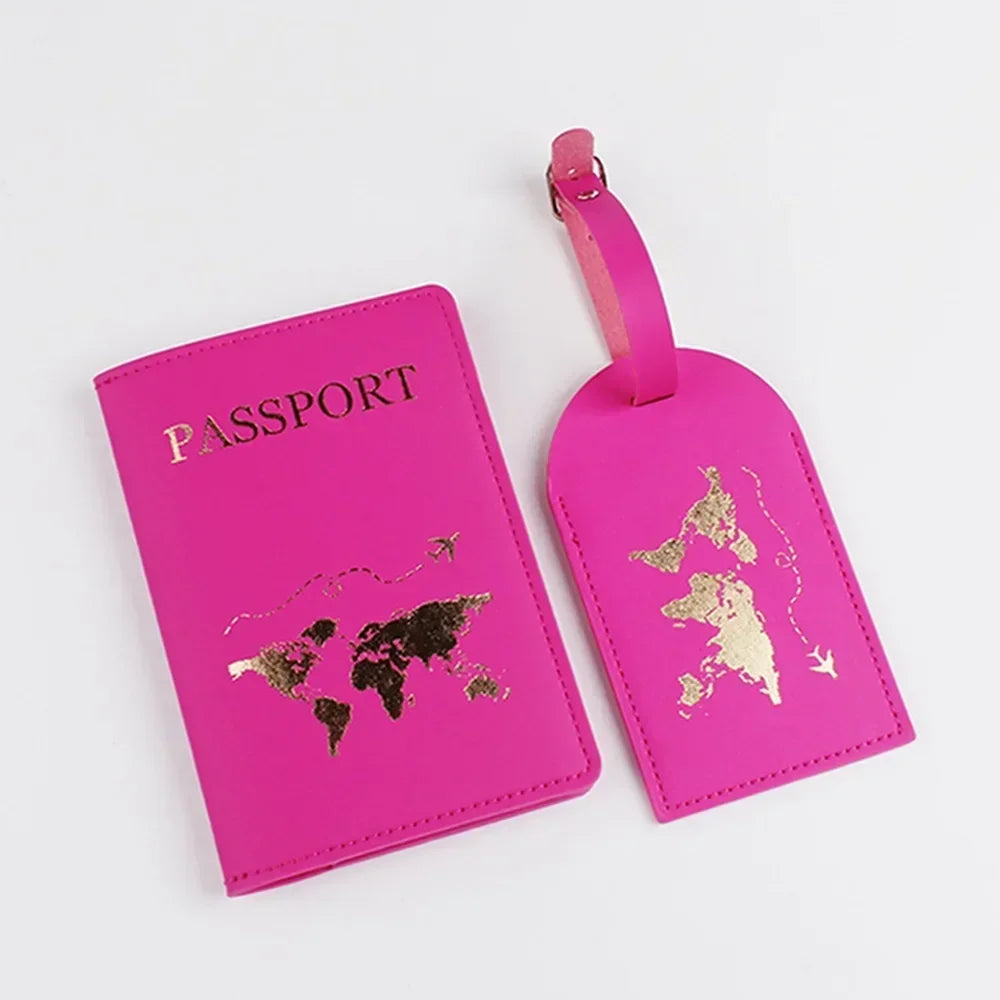 1Set PU Leather Flip Luggage Tag Light Soft