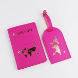 1Set PU Leather Flip Luggage Tag Light Soft