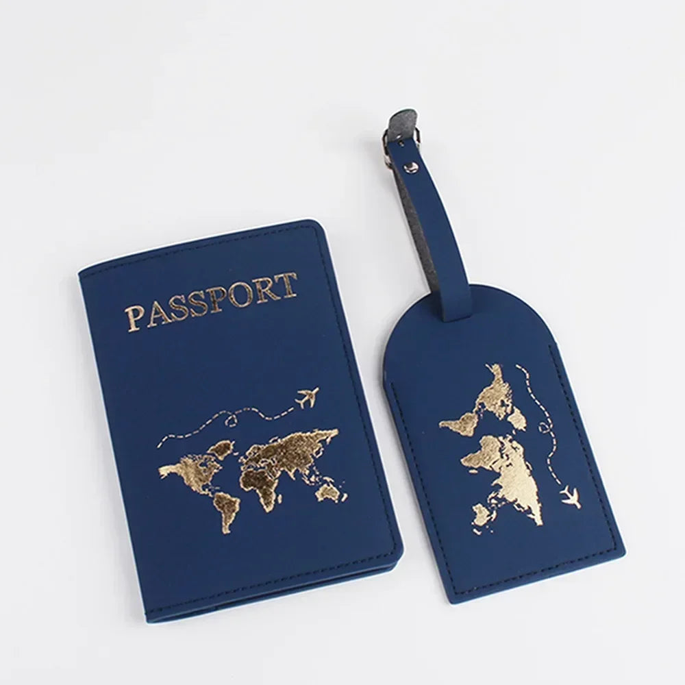 1Set PU Leather Flip Luggage Tag Light Soft