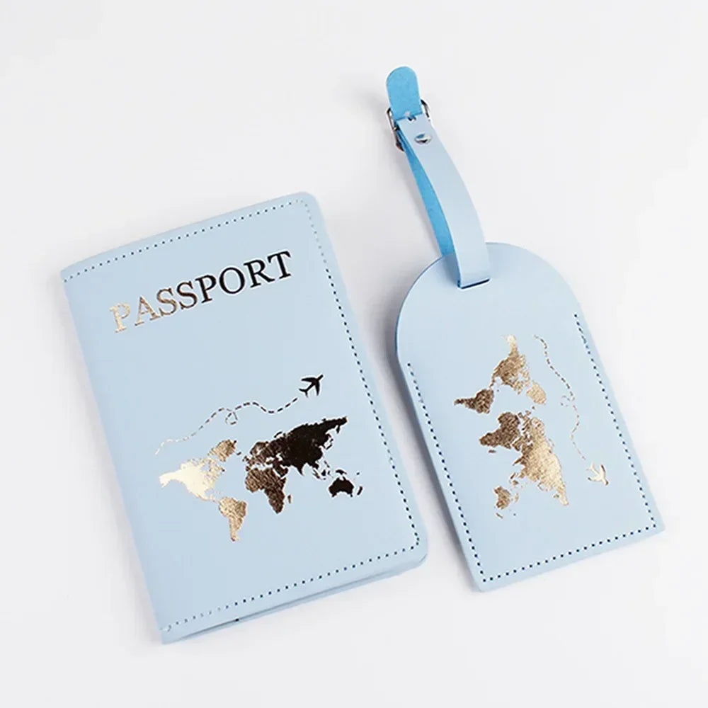1Set PU Leather Flip Luggage Tag Light Soft