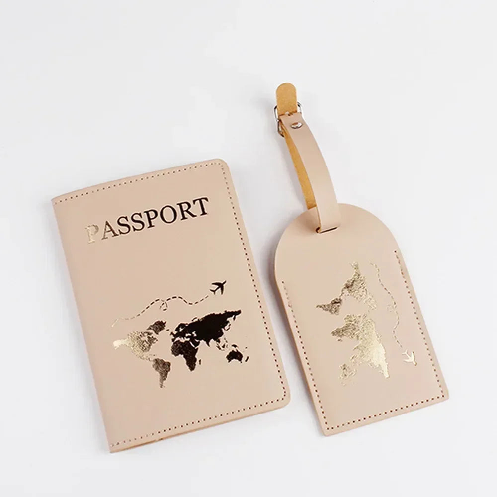 1Set PU Leather Flip Luggage Tag Light Soft