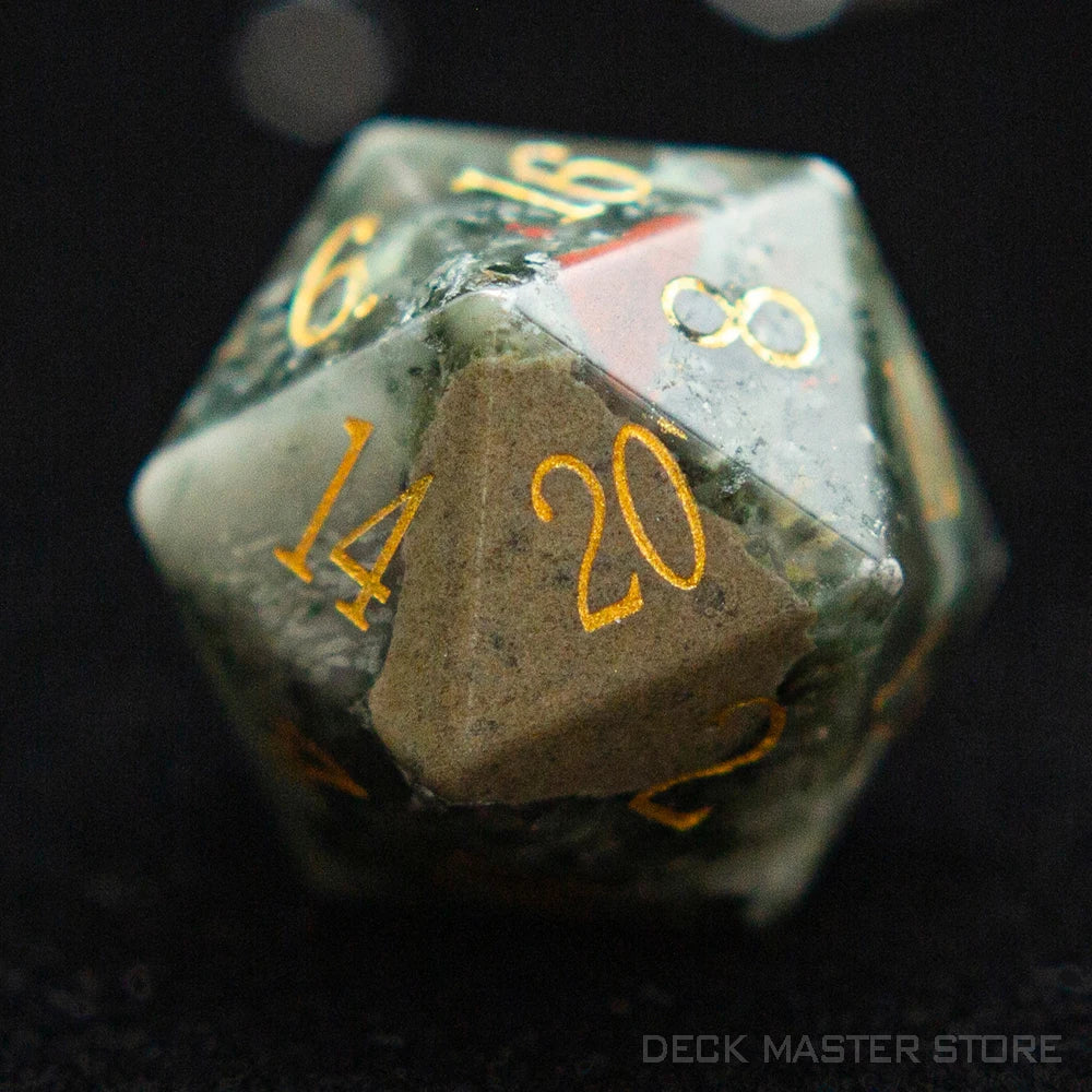 1pc 20 Sided D20 Dice Polyhedral Gemstone Various