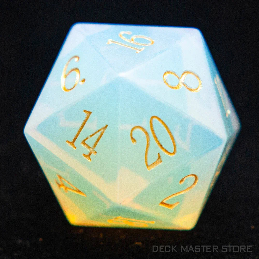 1pc 20 Sided D20 Dice Polyhedral Gemstone Various