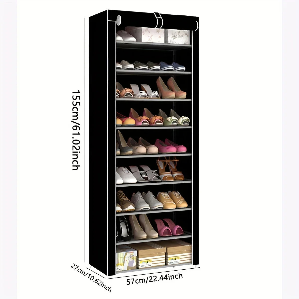 1pc-Multi layered dustproof shoe cabinet space shoe rack,