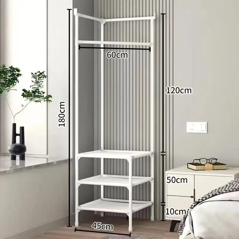 2/3 Layer Corner Coat Rack Multi-function Floor Standing