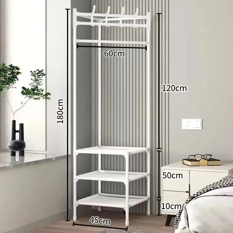 2/3 Layer Corner Coat Rack Multi-function Floor Standing