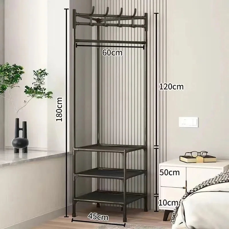 2/3 Layer Corner Coat Rack Multi-function Floor Standing