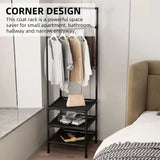 2/3 Layer Corner Coat Rack Multi-function Floor Standing