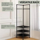 2/3 Layer Corner Coat Rack Multi-function Floor Standing