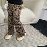 2-8T Leopard Infant Girls Pants Toddler Kid Baby