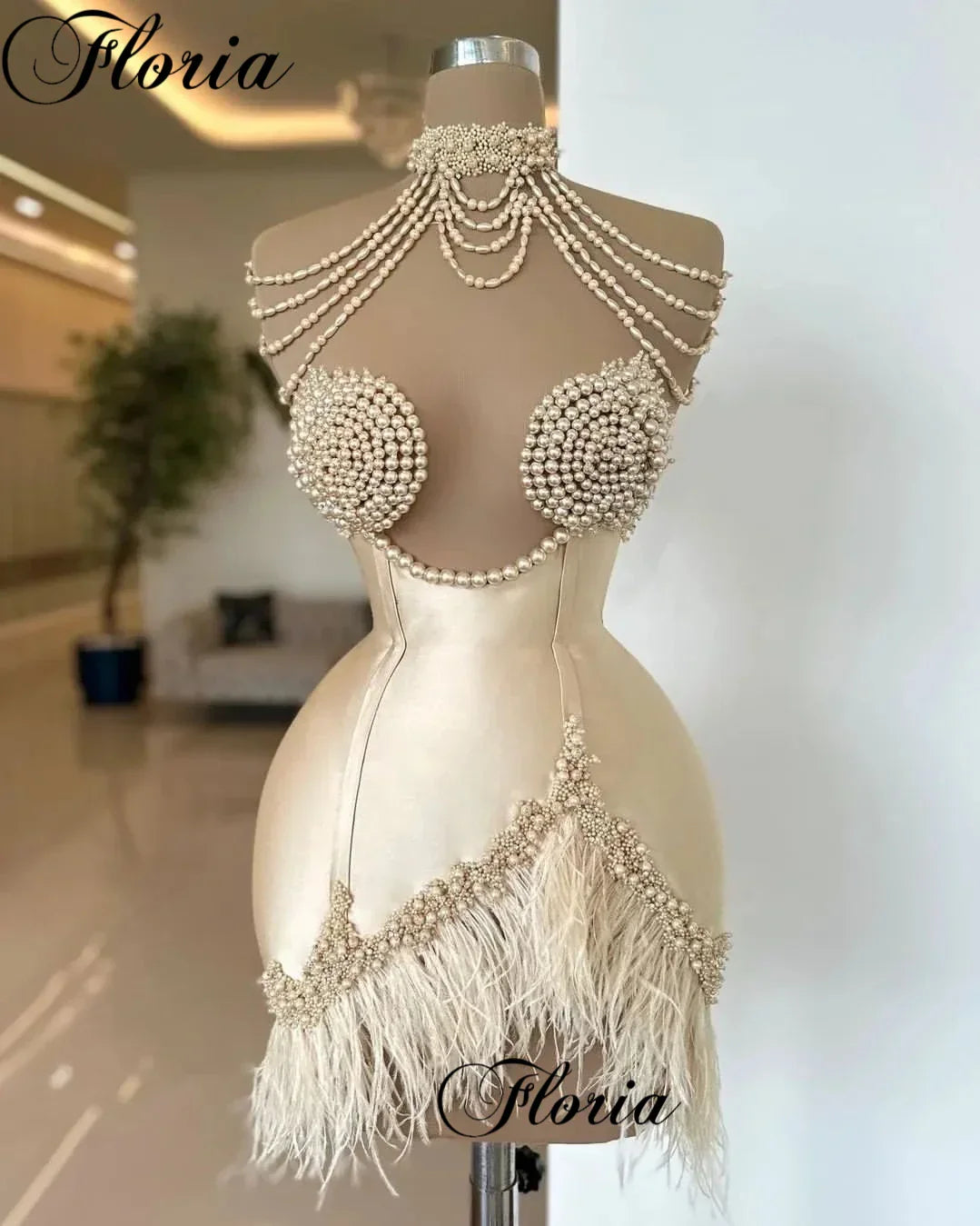 2 Designs Champagne Cocktail Dresses Short Mermaid Homecoming