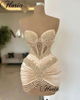 2 Designs Champagne Cocktail Dresses Short Mermaid Homecoming