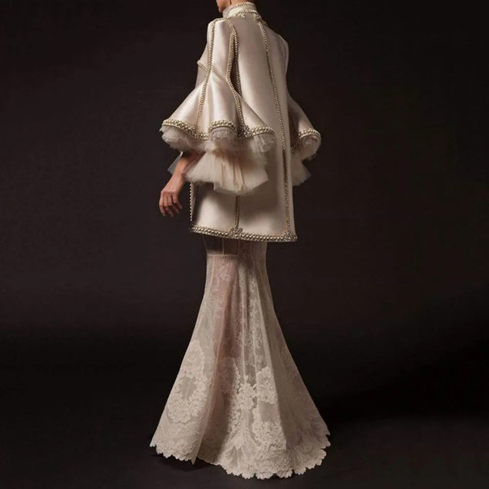 2Piece Evening Dress Coat Dress Formal Party Gown