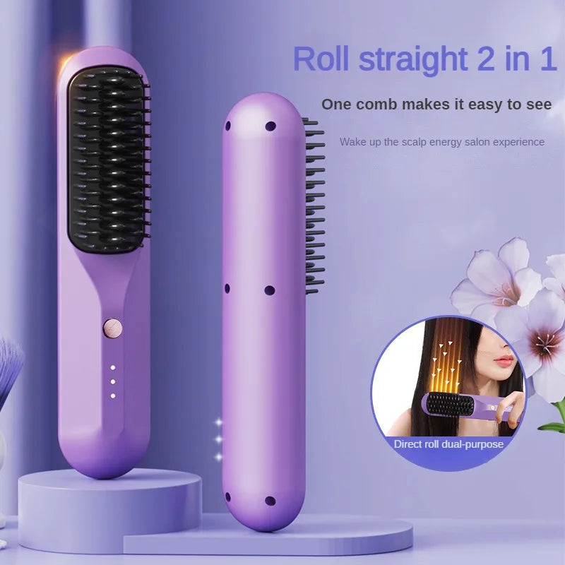 2 in 1 Wireless Hair Straightener Hair Curler