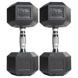 2 pack) Barbell, 45lb Coated Hex Dumbbell, Single