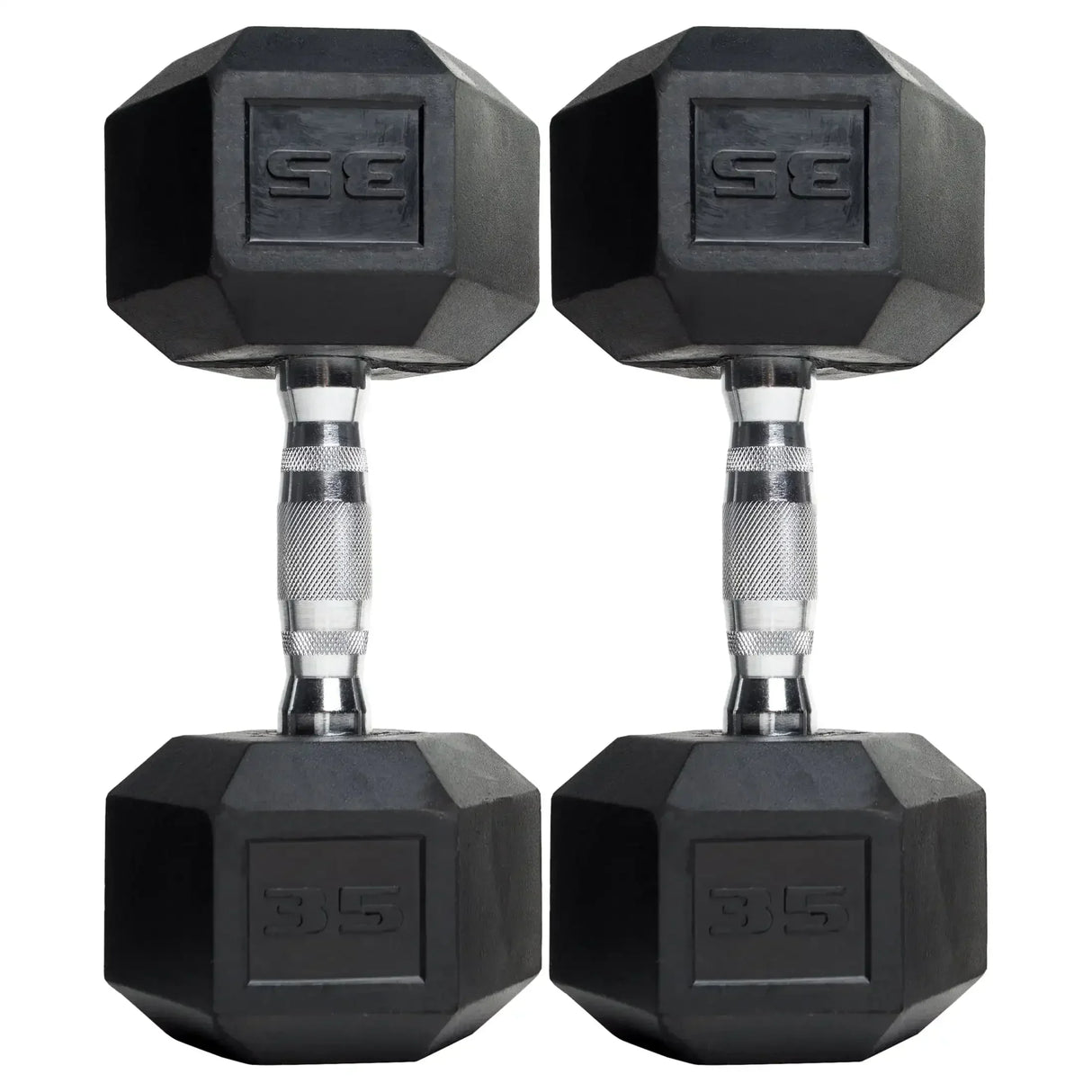 2 pack) Barbell, 45lb Coated Hex Dumbbell, Single