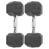 2 pack) Barbell, 45lb Coated Hex Dumbbell, Single