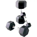 2 pack) Barbell, 45lb Coated Hex Dumbbell, Single