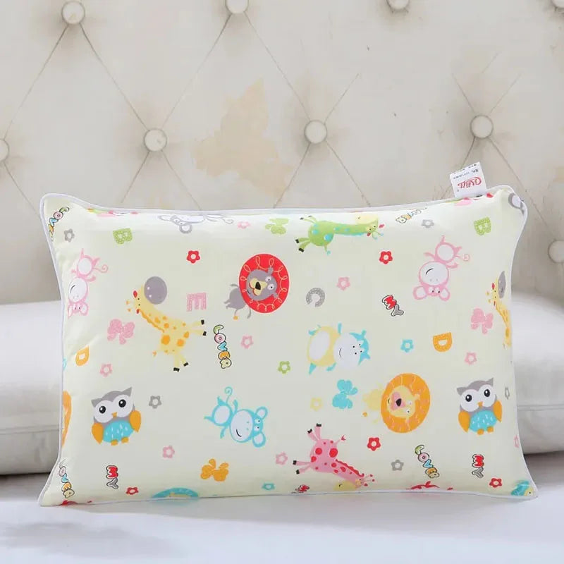Colors 29x45cm Kids Pillow Case Cartoon Zoo Baby