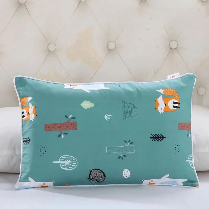 Colors 29x45cm Kids Pillow Case Cartoon Zoo Baby