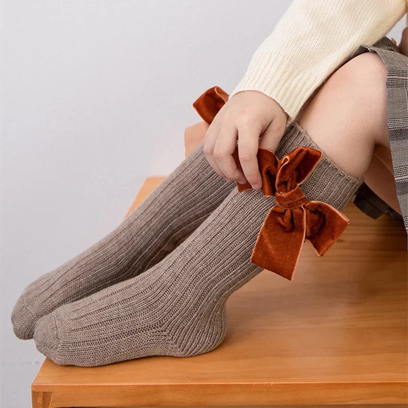 2020 Winter Kids Socks Toddlers Girls Big Bow