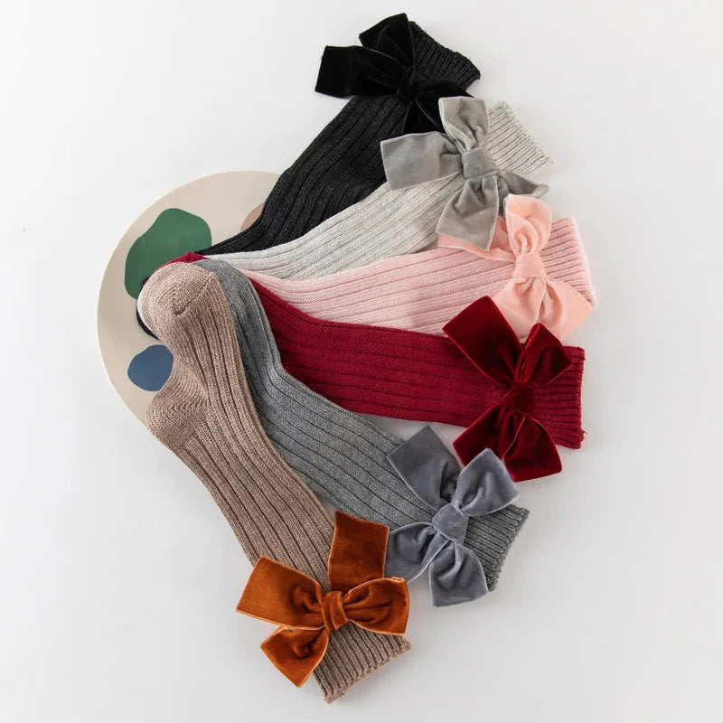 2020 Winter Kids Socks Toddlers Girls Big Bow