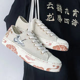 2021 High-Top Canvas Sneakers for Women – Retro Floral Design