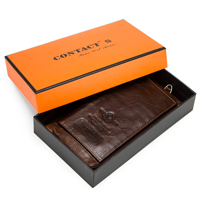 2022 Men's RFID Genuine Leather Wallet Clutch with Free Engraving