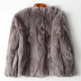 2022 Winter Women The Real Rabbit Fur Coat