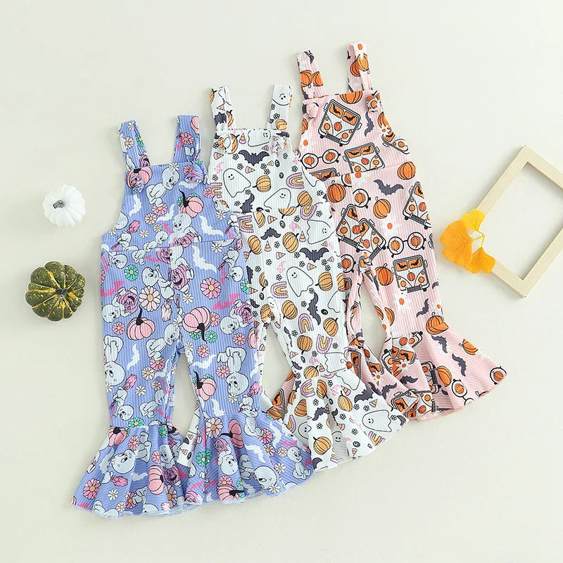 2023-06-16 Lioraitiin 0-4Years Baby Girl Halloween Jumpsuit Overalls