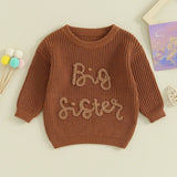 2023-08-18 Lioraitiin 18M-5Y Kids Girls Sweater Letter Embroidery