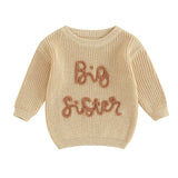 2023-08-18 Lioraitiin 18M-5Y Kids Girls Sweater Letter Embroidery