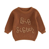 2023-08-18 Lioraitiin 18M-5Y Kids Girls Sweater Letter Embroidery