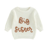 2023-08-18 Lioraitiin 18M-5Y Kids Girls Sweater Letter Embroidery
