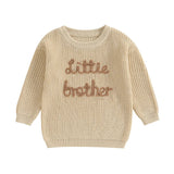 2023-09-18 Lioraitiin 0-18M Baby Boys Sweater Letter Embroidery