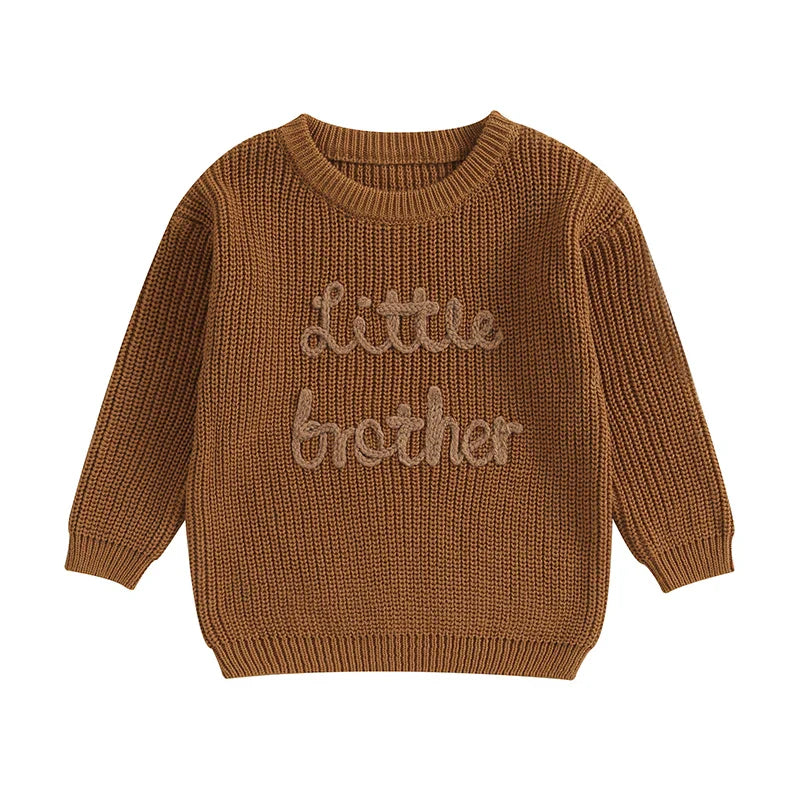 2023-09-18 Lioraitiin 0-18M Baby Boys Sweater Letter Embroidery