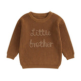 2023-09-18 Lioraitiin 0-18M Baby Boys Sweater Letter Embroidery