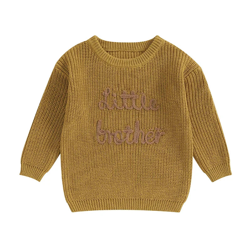 2023-09-18 Lioraitiin 0-18M Baby Boys Sweater Letter Embroidery