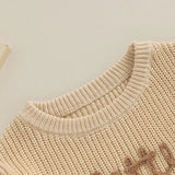 2023-09-18 Lioraitiin 0-18M Baby Boys Sweater Letter Embroidery