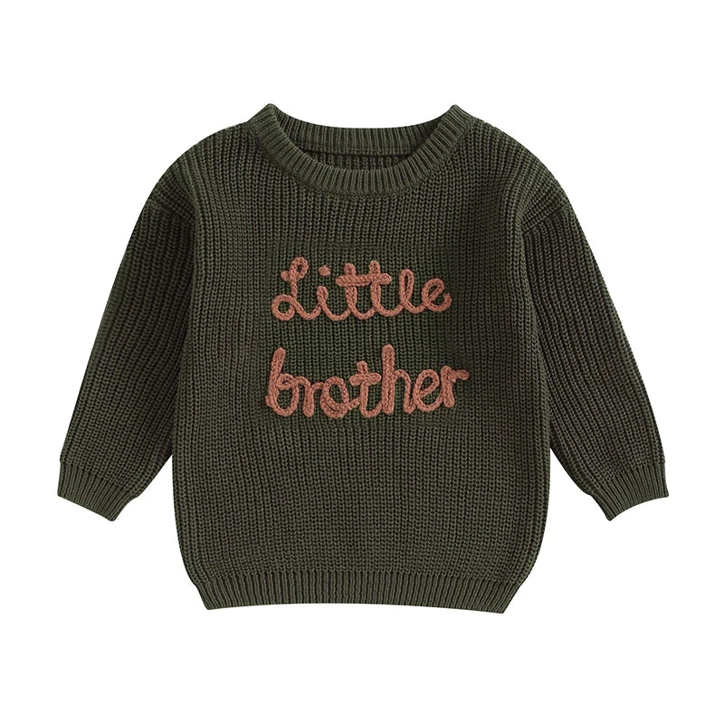 2023-09-18 Lioraitiin 0-18M Baby Boys Sweater Letter Embroidery