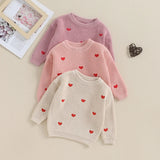 2023-10-12 Lioraitiin 0-18M Baby Girl Knit Sweater Love