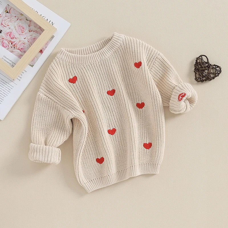 2023-10-12 Lioraitiin 0-18M Baby Girl Knit Sweater Love