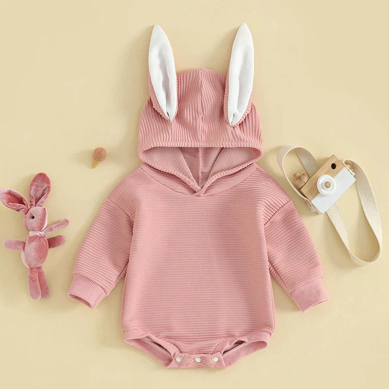 2023-12-05 Lioraitiin 0-18M Infant Baby Easter Hood Jumpsuit