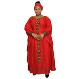 2023 African Dresses for Women Muslim Lace Boubou