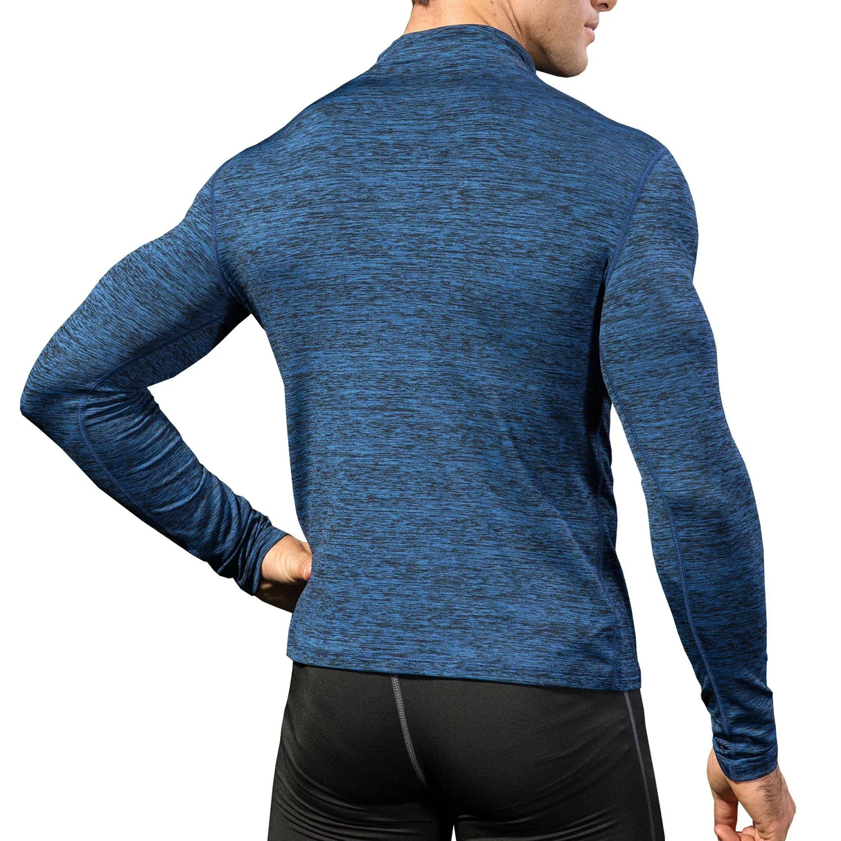 2023 Autumn Winter High Collar Shirt Men Compression